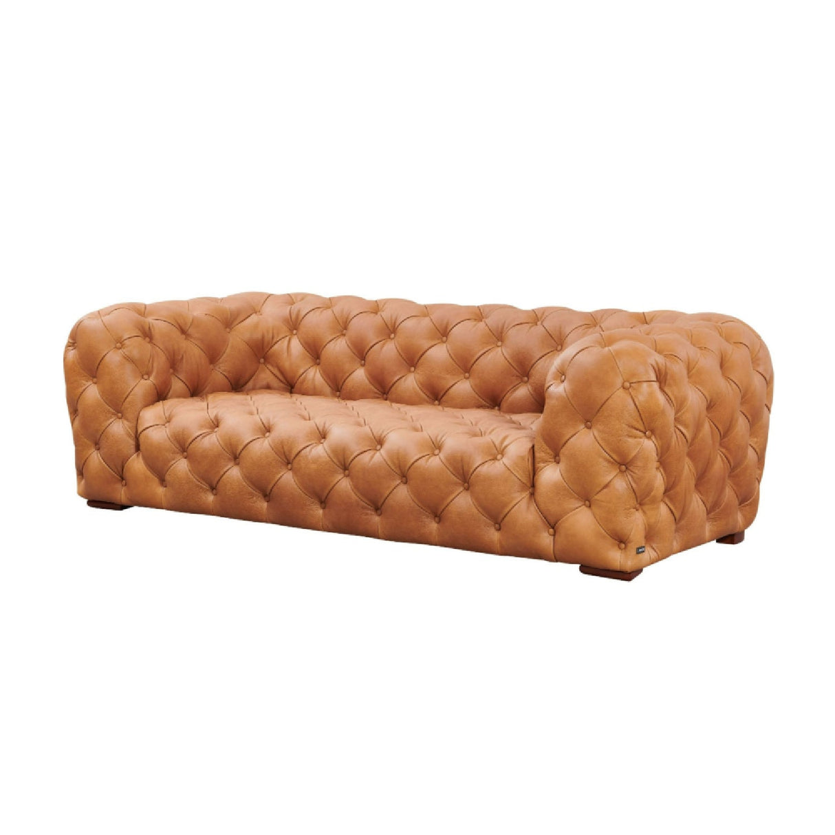 Tufted Italian Leather Sofa – Dexter – side view