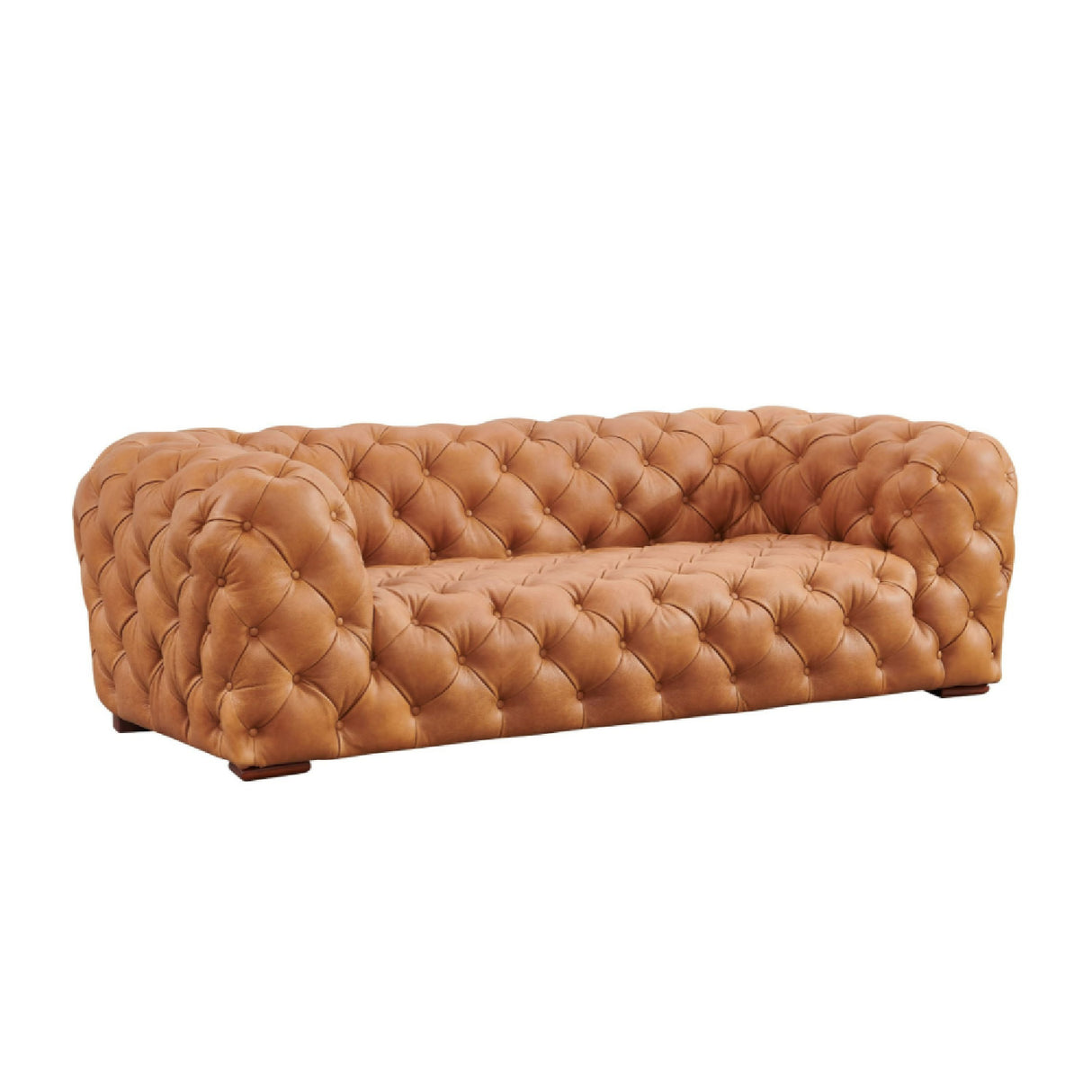 Tufted Italian Leather Sofa – Dexter – rear view