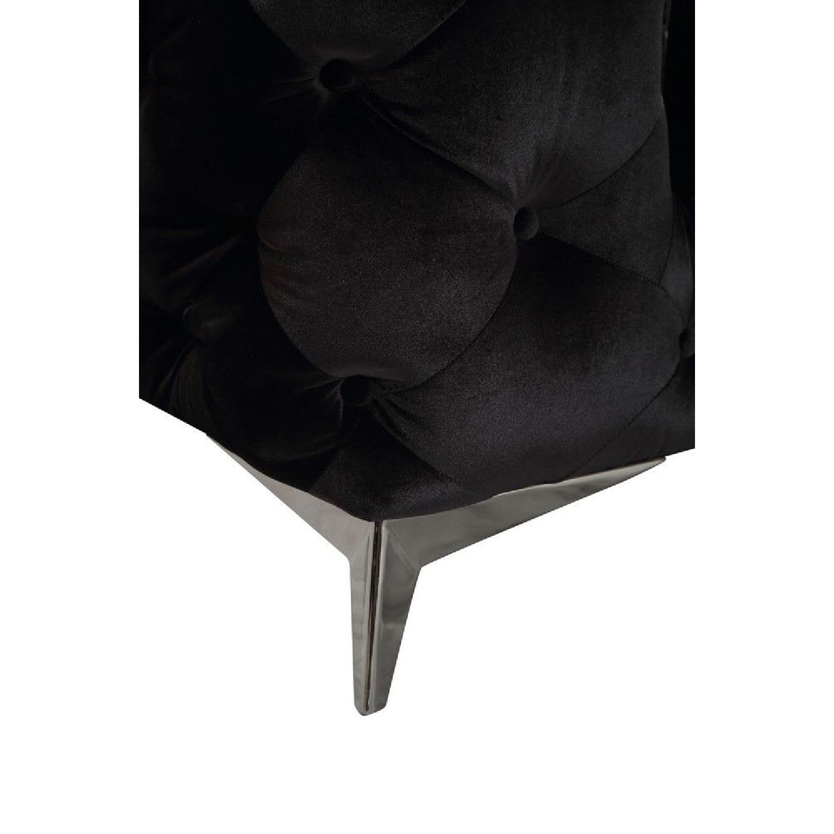 Black Velvet Tufted Sectional Sofa | OROA Modern Delilah