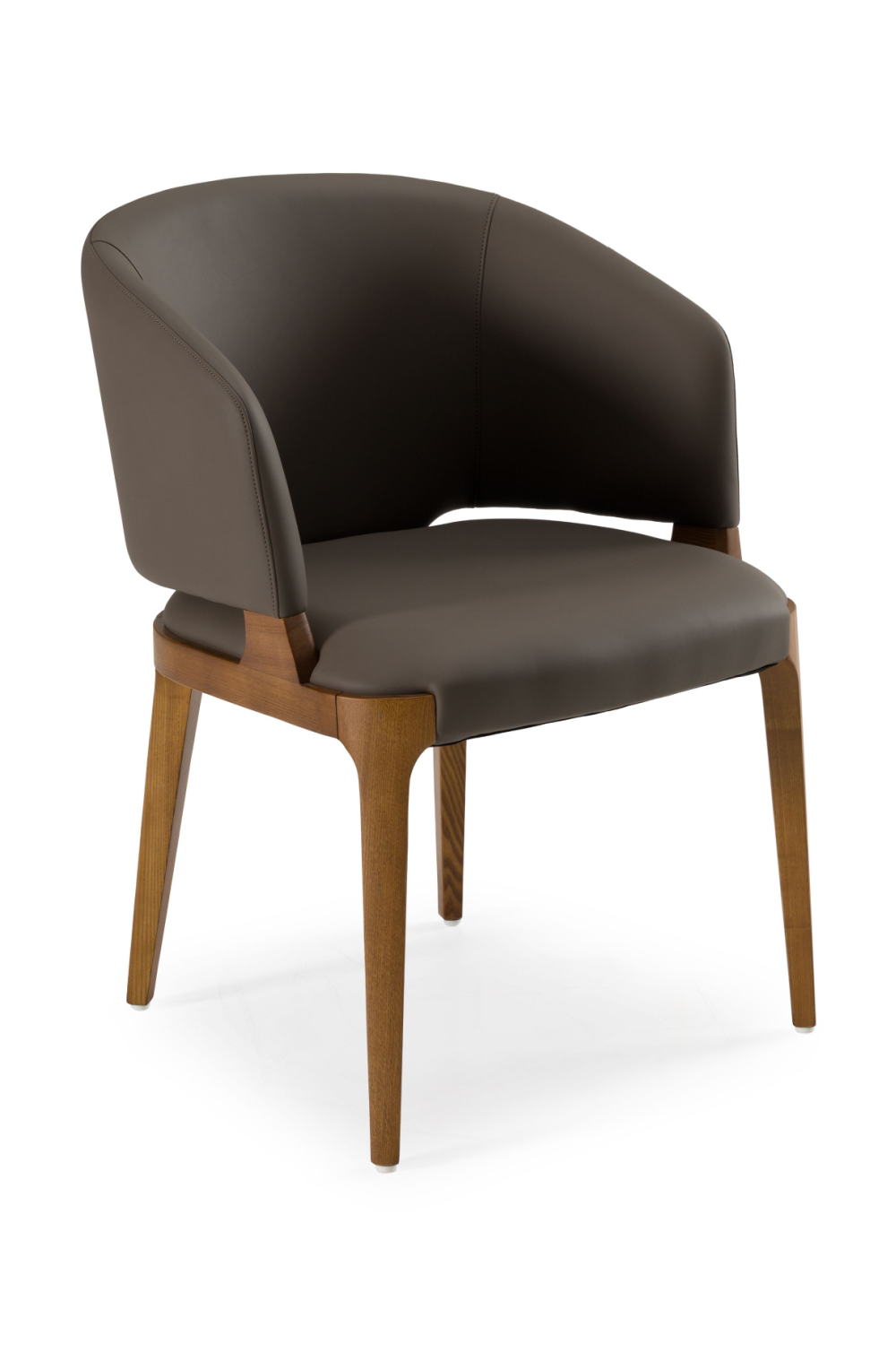 Brown Vegan Leather Dining Chair | OROA Modern Baskin | Oroa.com
