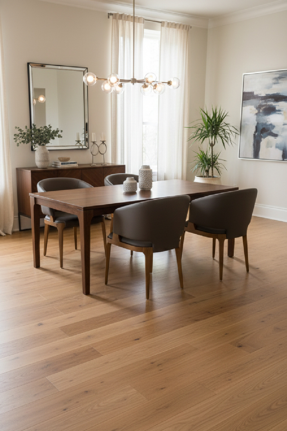 Brown Vegan Leather Dining Chair | Oroa.com