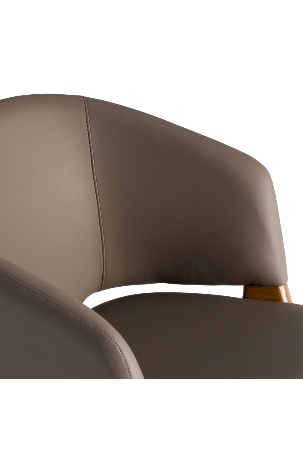 Brown Vegan Leather Dining Chair | Oroa.com