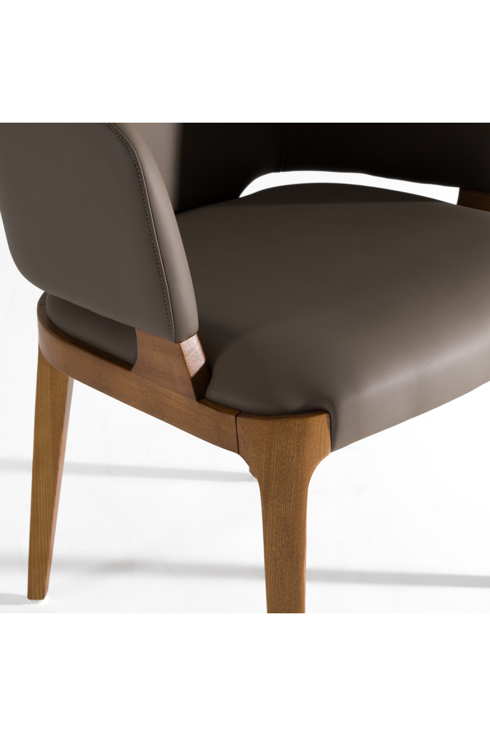 Brown Vegan Leather Dining Chair | OROA Modern Baskin | Oroa.com