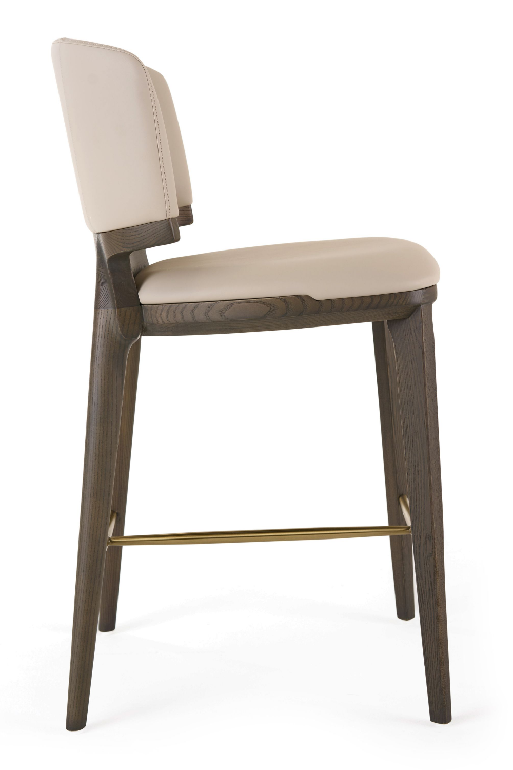 Beige Vegan Leather Counter Chair | Oroa.com