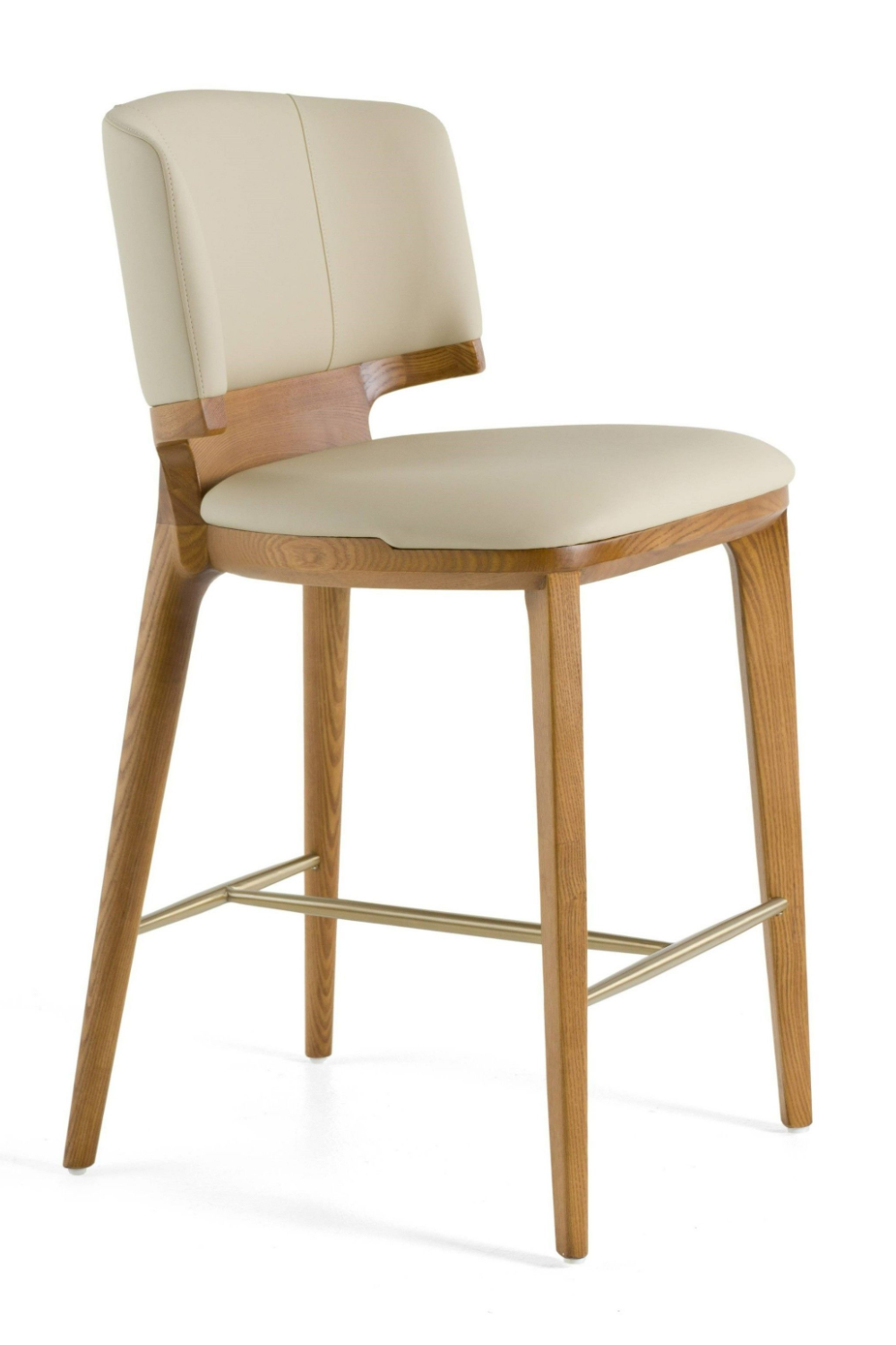 Beige Vegan Leather Counter Chair | OROA Modern Calvary | Oroa.com