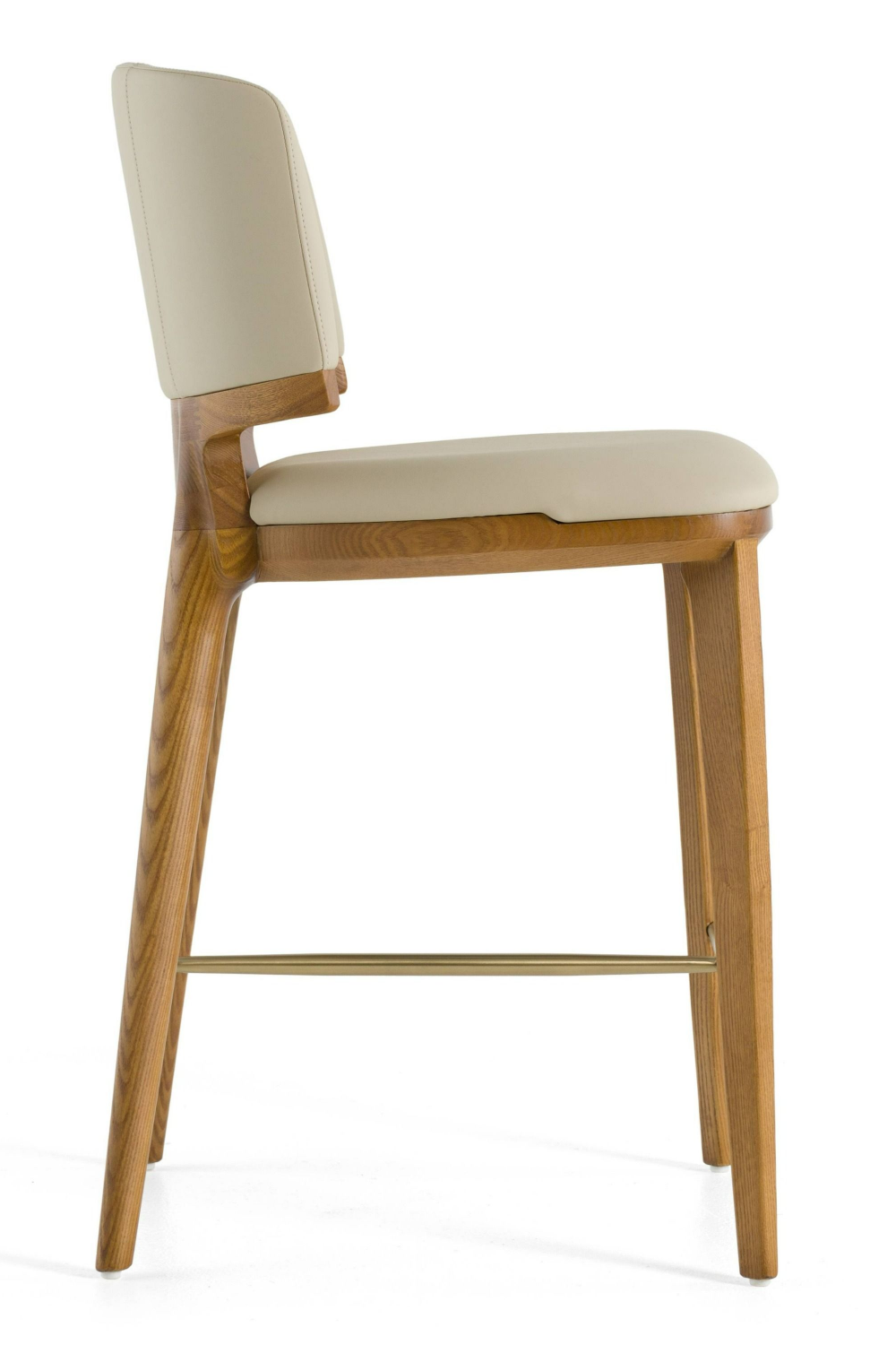 Beige Vegan Leather Counter Chair | Oroa.com