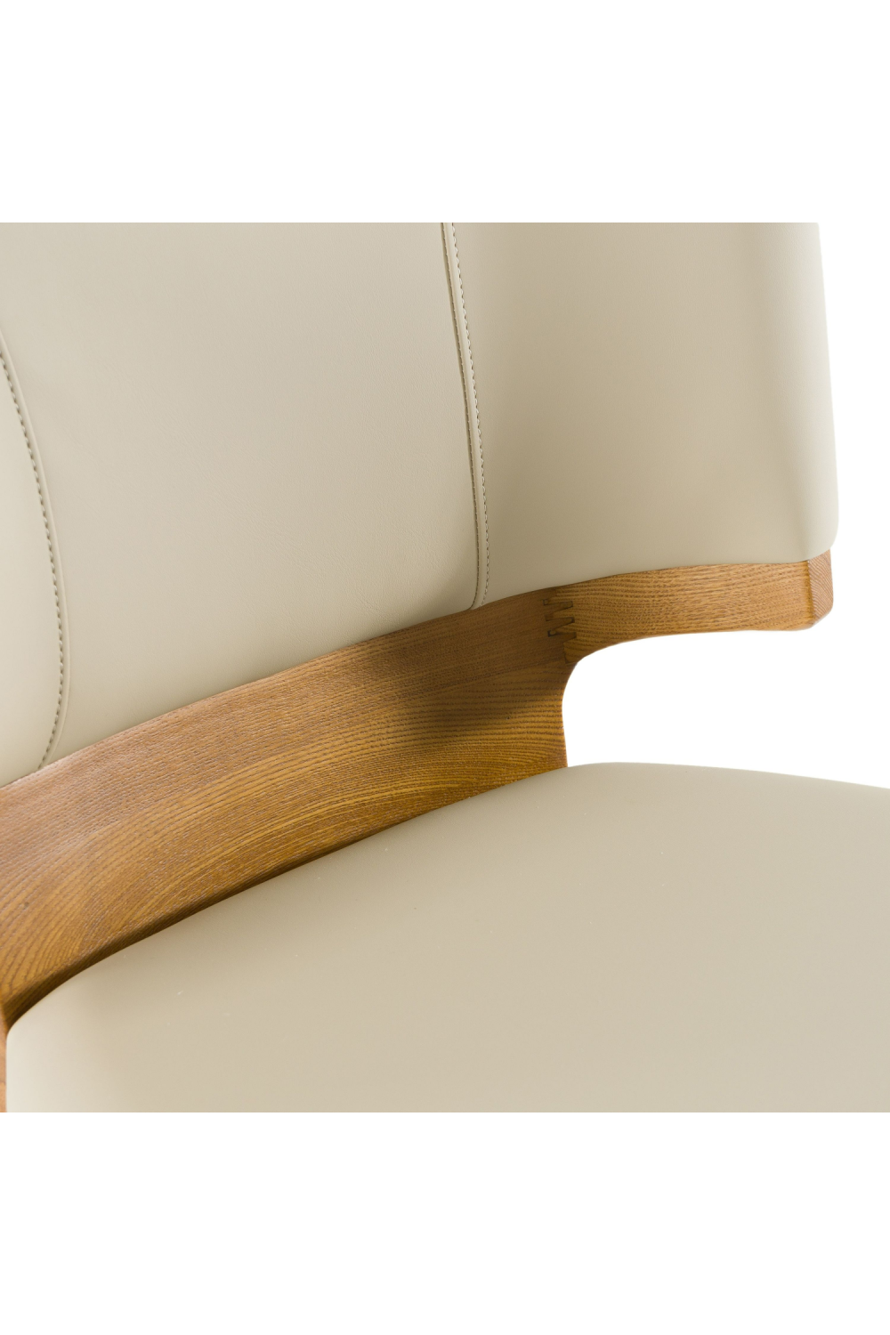 Beige Vegan Leather Counter Chair | Oroa.com