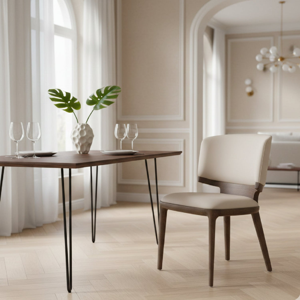 Vegan Leather Contemporary Dining Chairs (2) – Stanley – alternate view 11