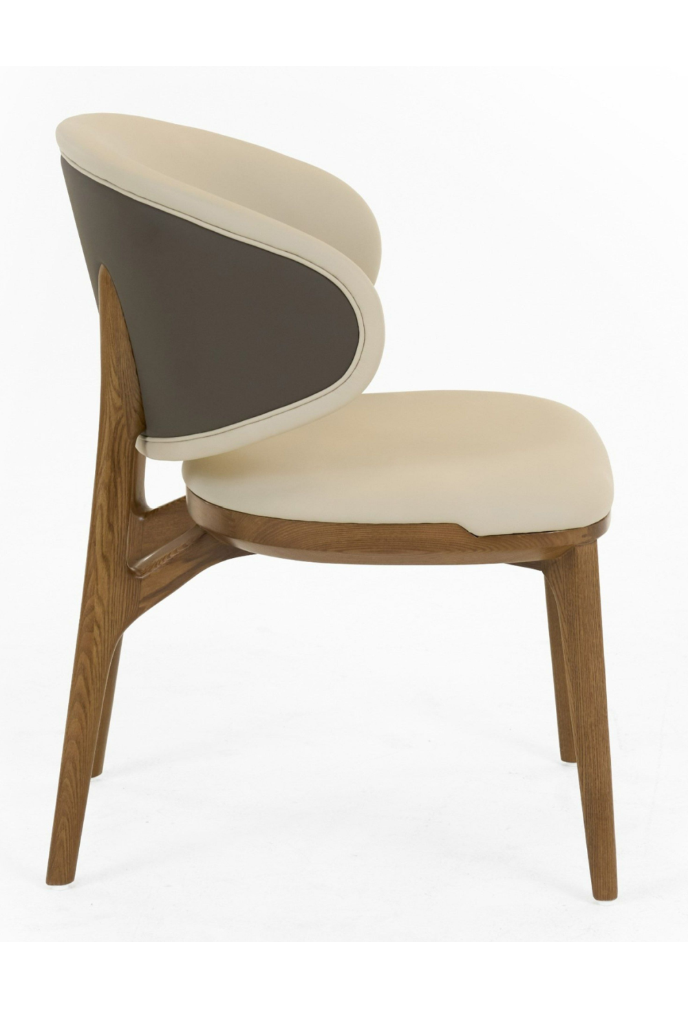 Cream Vegan Leather Dining Chair | OROA Modern Chance | Oroa.com