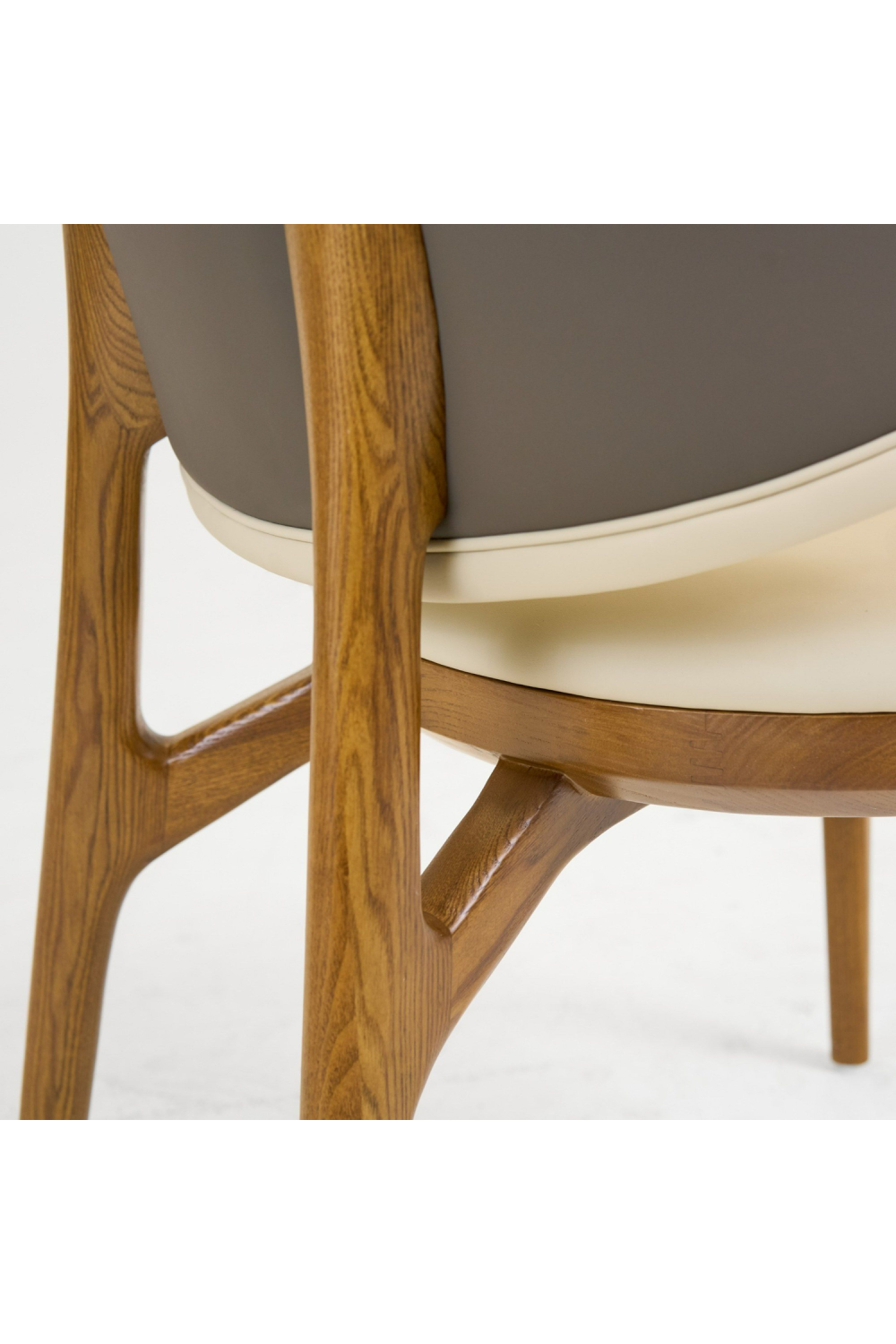 Cream Vegan Leather Dining Chair | OROA Modern Chance | Oroa.com