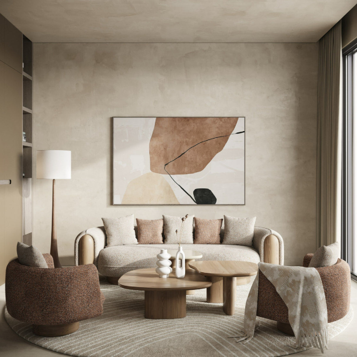 Wooden & Onyx Nesting Coffee Tables (3) | OROA Modern Raywood | Oroa.com