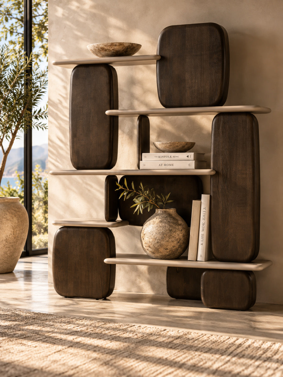 Modern European furniture - Contemporary Dark Brown Bookshelf - www.oroa.com