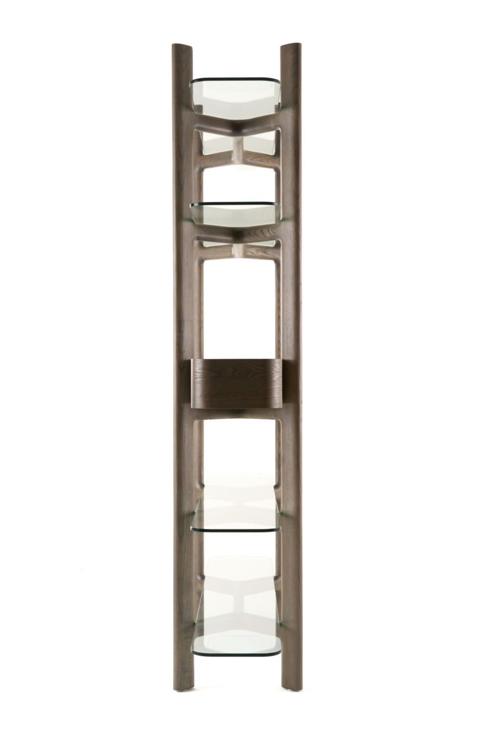 Gray Ash Glass Bookshelf | OROA Modern Rinaldi | Oroa.com