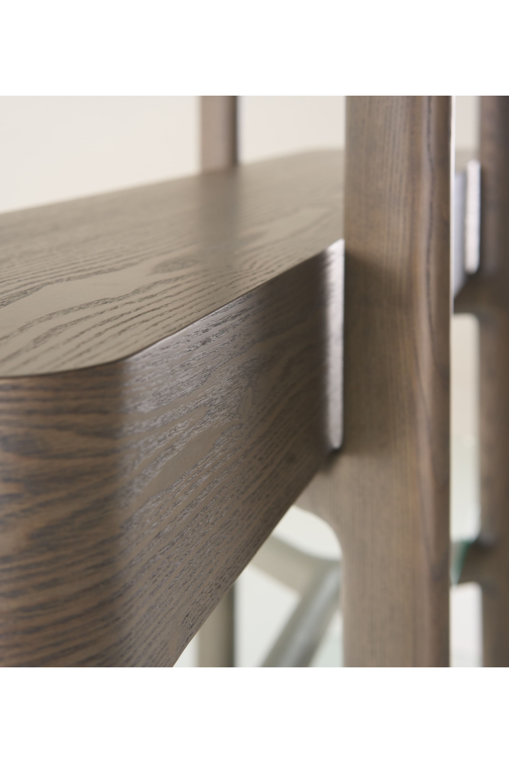 Gray Ash Glass Bookshelf | Oroa.com