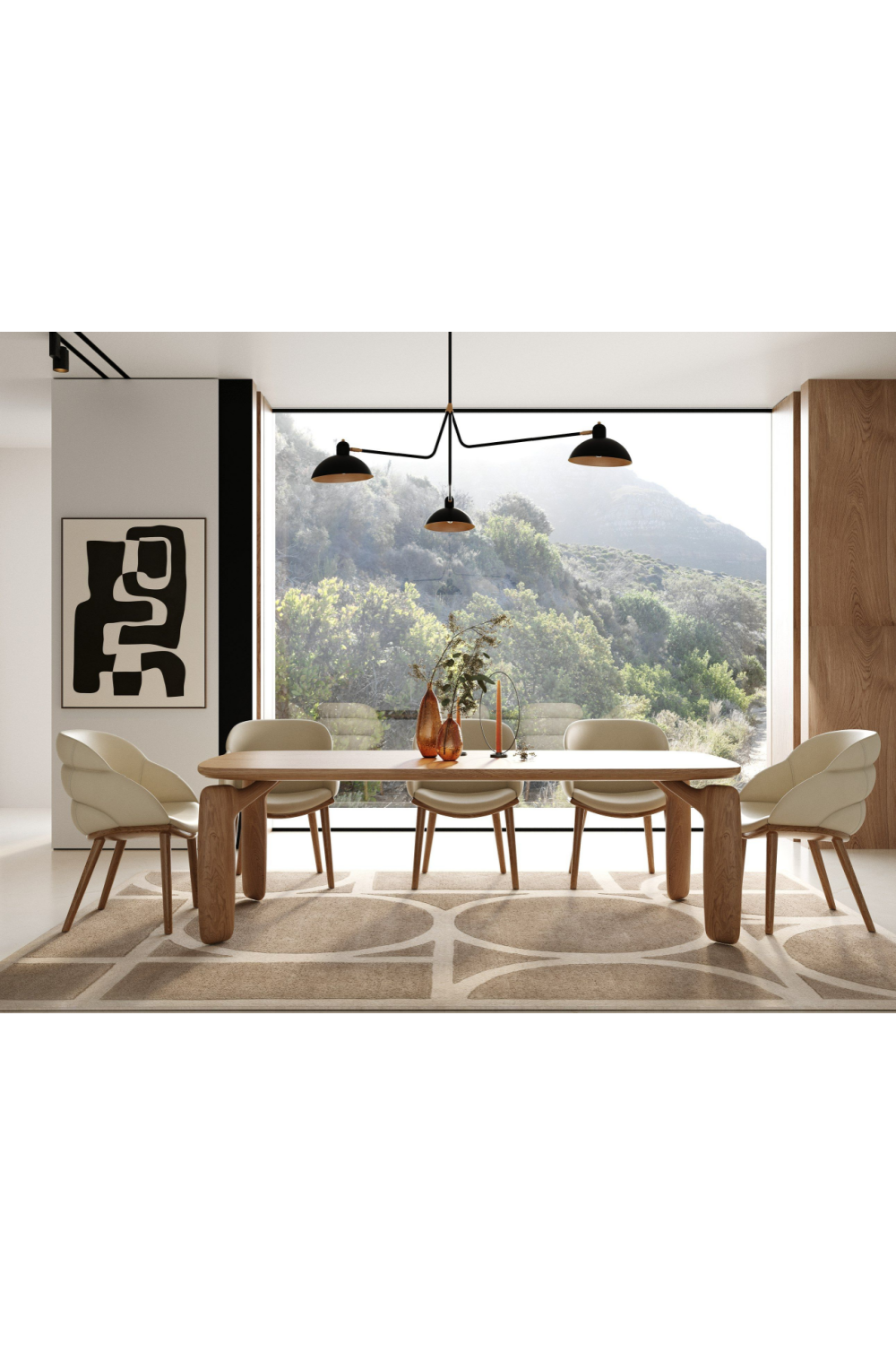 Modern European furniture - Solid Ash Veneer Dining Table - www.oroa.com