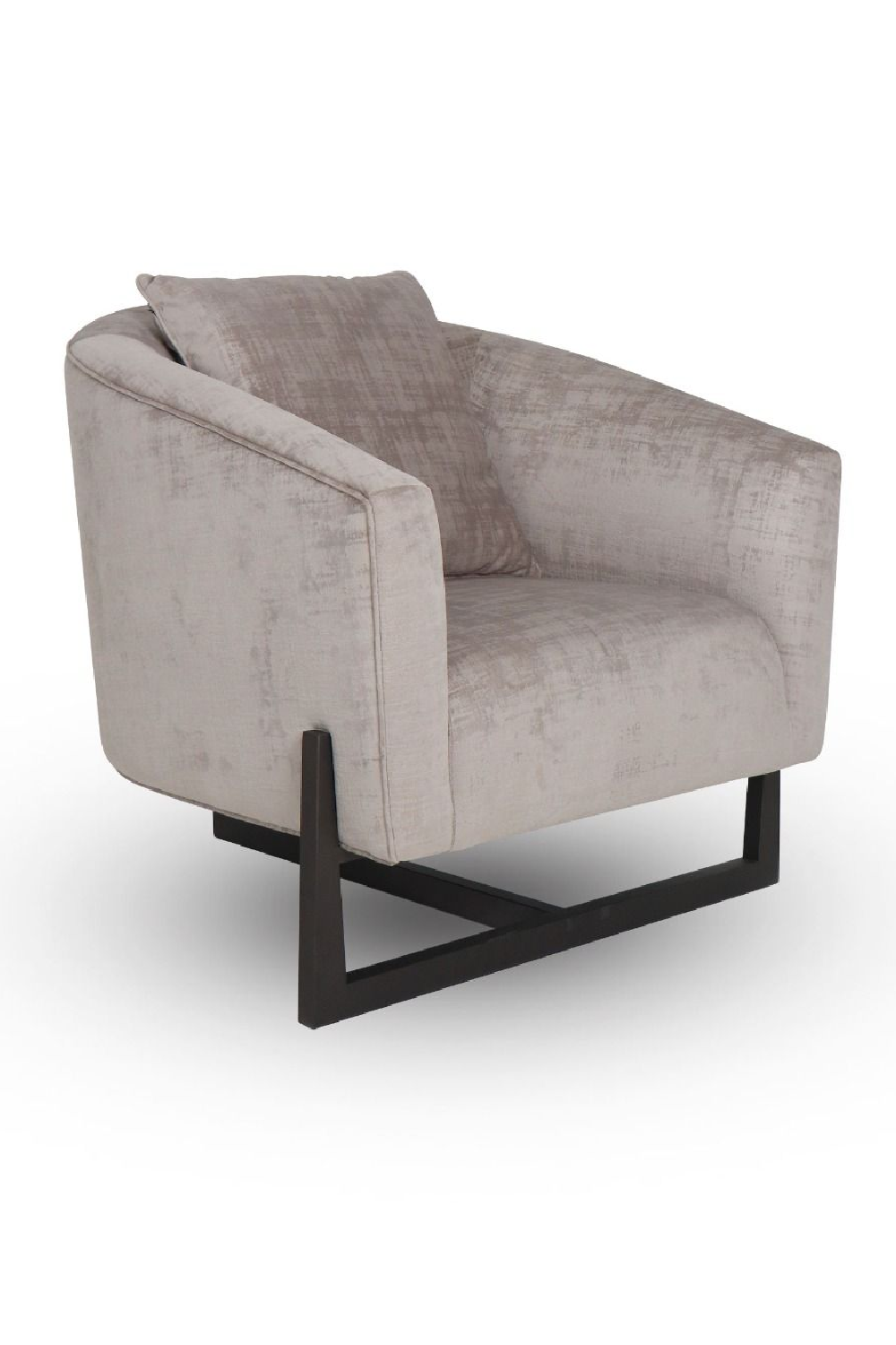 Curved Gray Accent Chair | Oroa.com