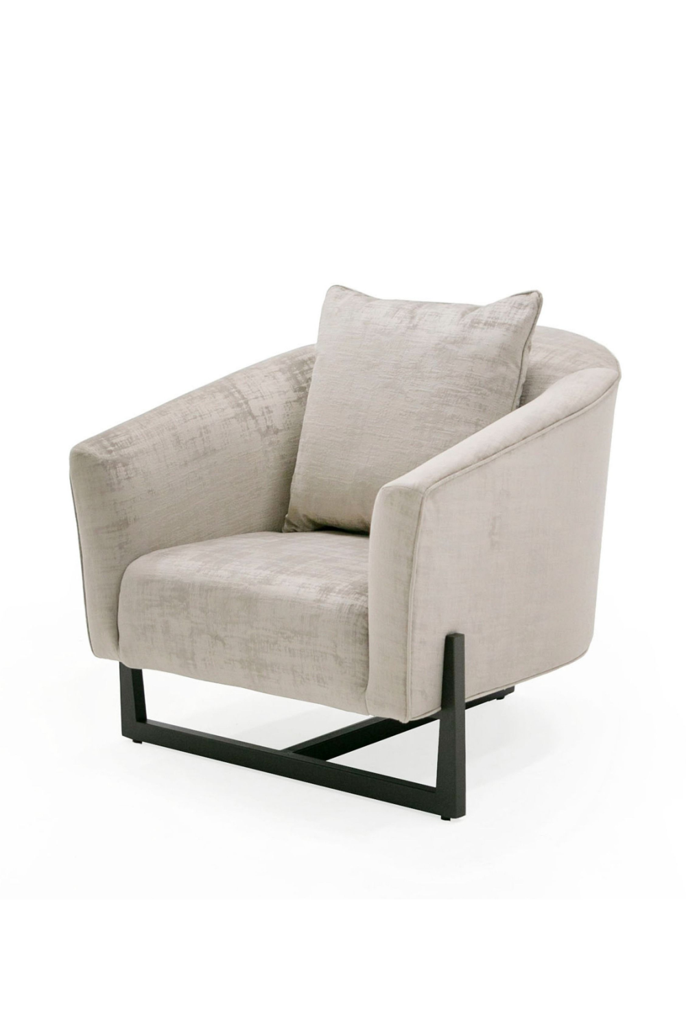 Curved Gray Accent Chair | Oroa.com