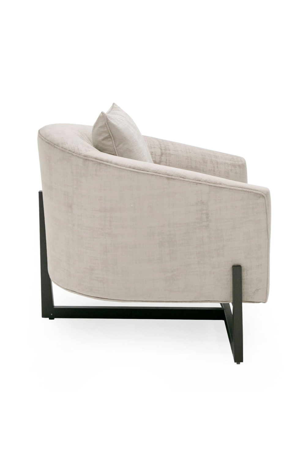 Curved Gray Accent Chair | Oroa.com