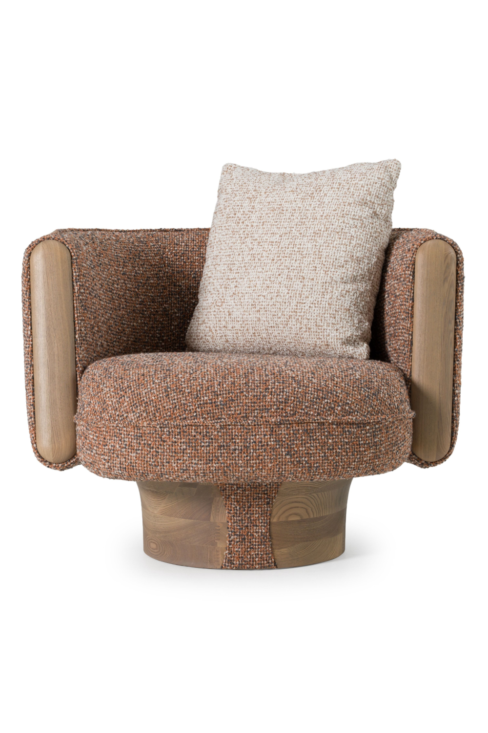 Multicolored Boucle Accent Chair – Raywood – side view