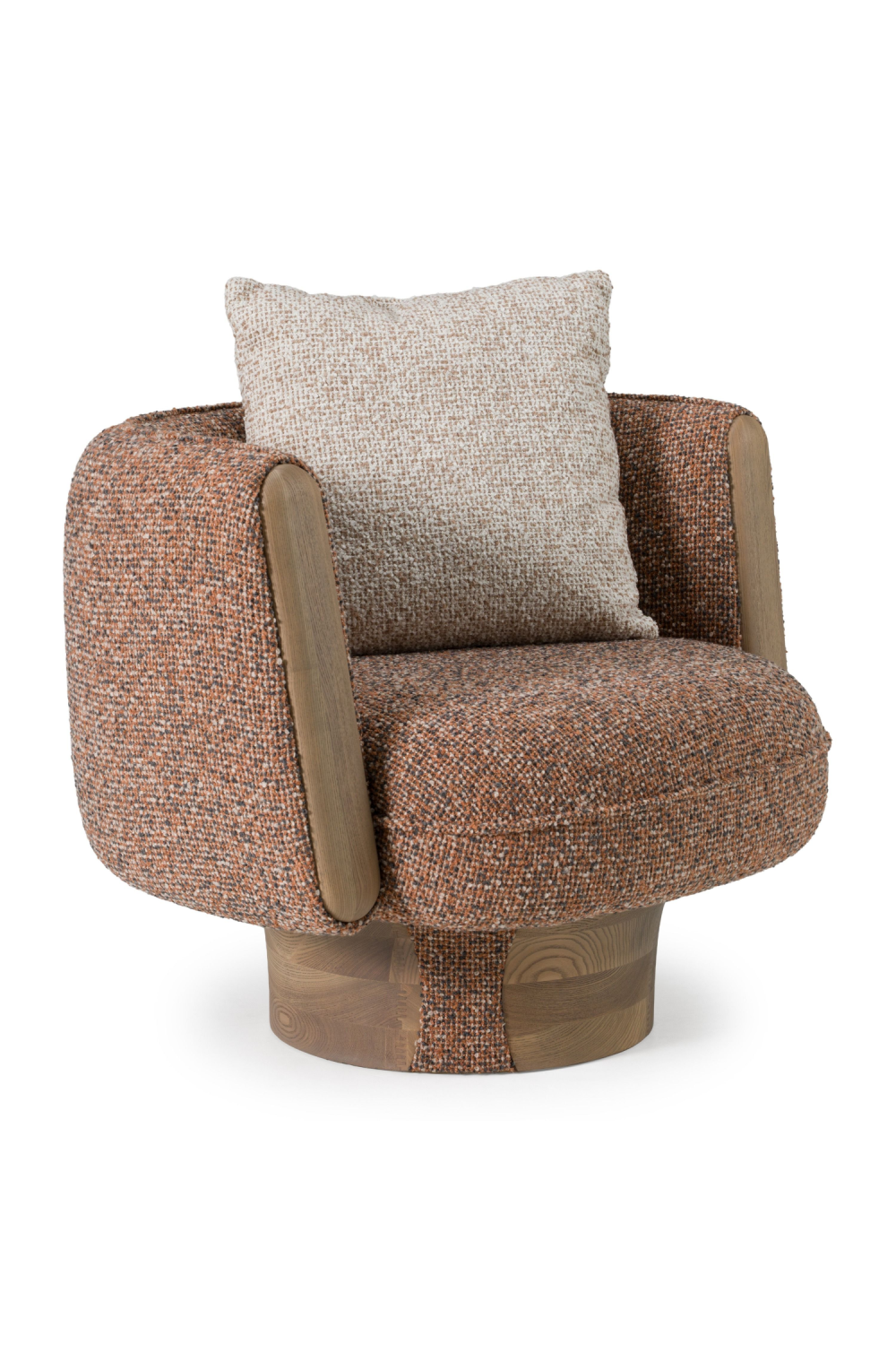 Multicolored Boucle Accent Chair – Raywood – front view