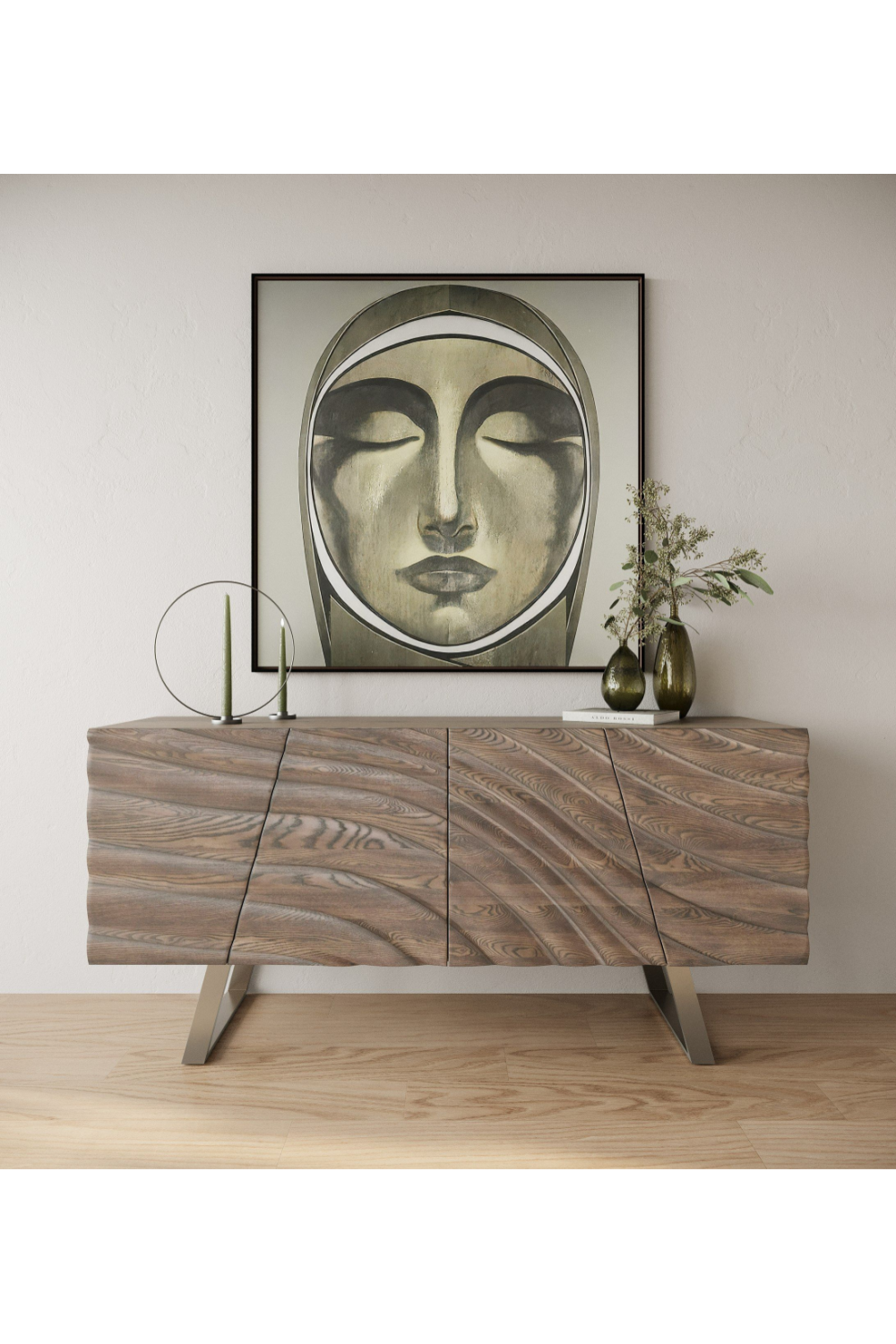 Wave Patterned Ash Sideboard | OROA Modern Finley | Oroa.com