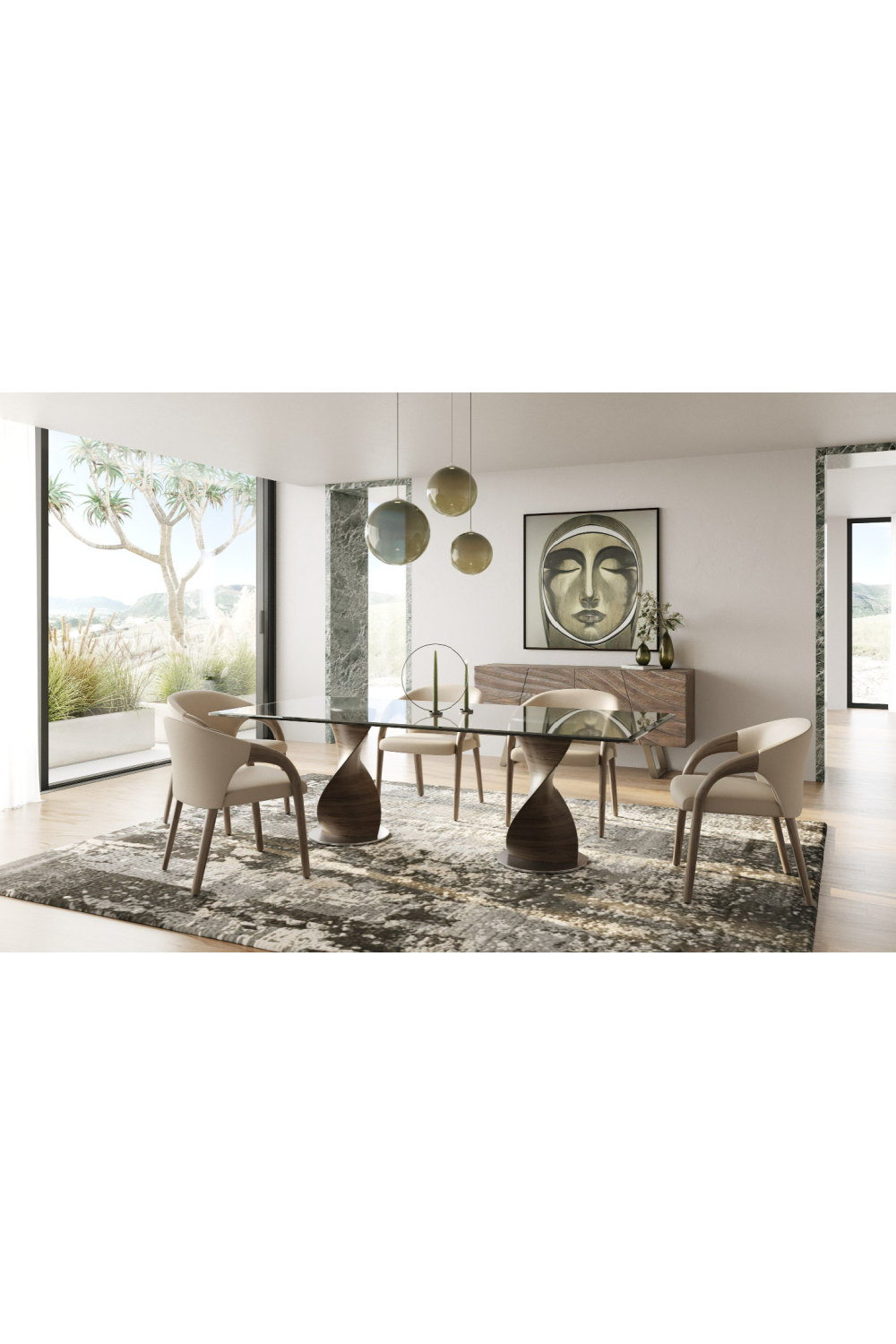 Wave Patterned Ash Sideboard | OROA Modern Finley | Oroa.com