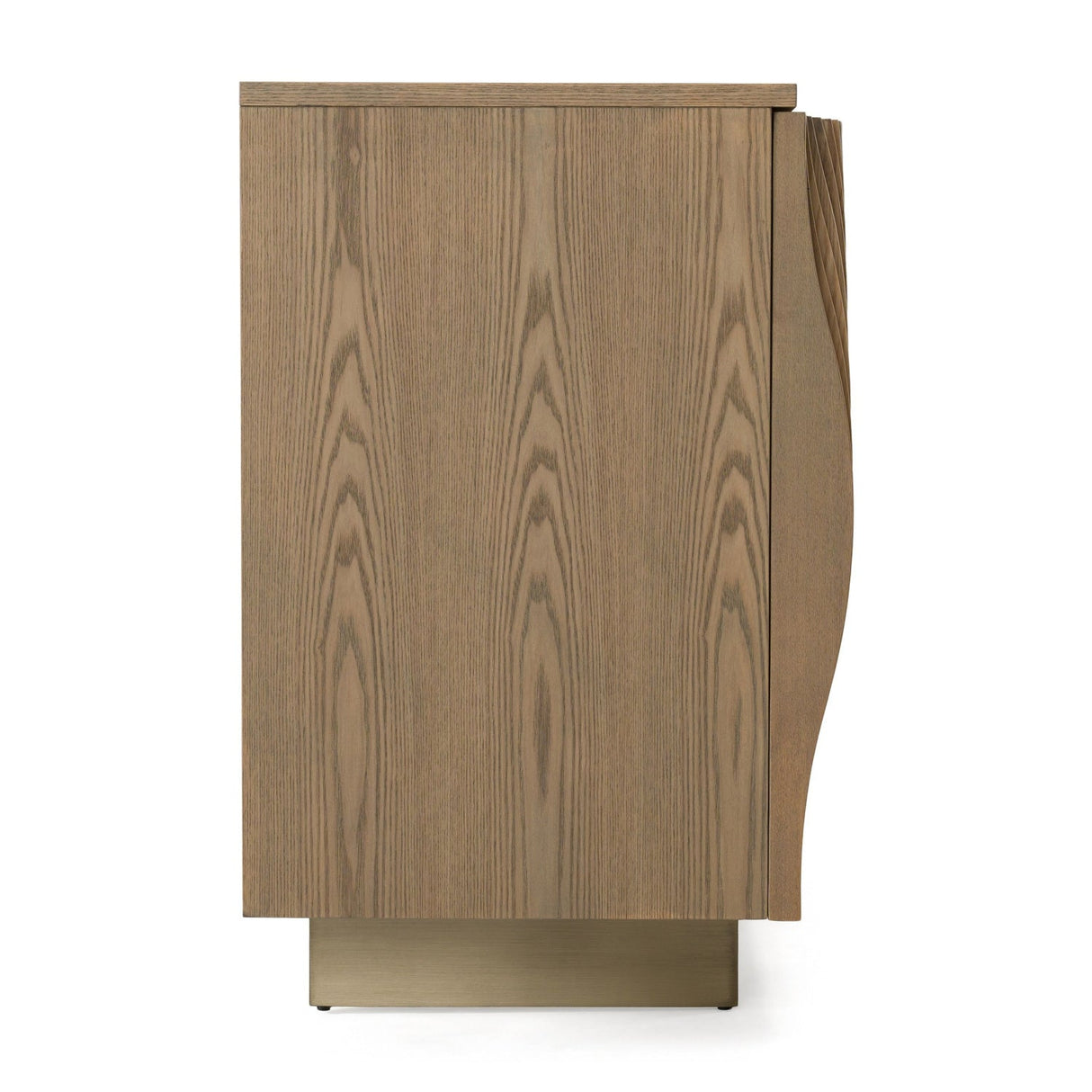 Modern European furniture - Wooden Wavy-Fluted Sideboard - www.oroa.com