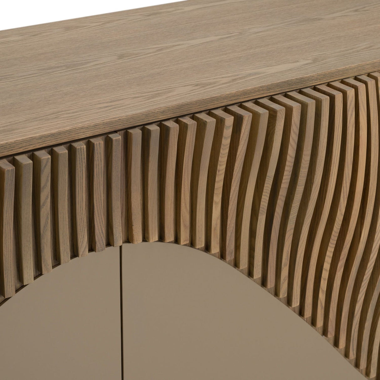 Modern European furniture - Wooden Wavy-Fluted Sideboard - www.oroa.com