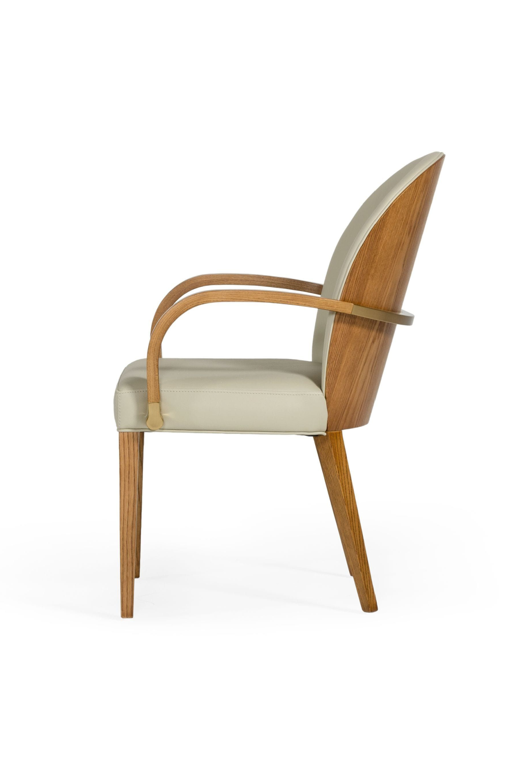Taupe Vegan Leather Dining Armchair | Oroa.com