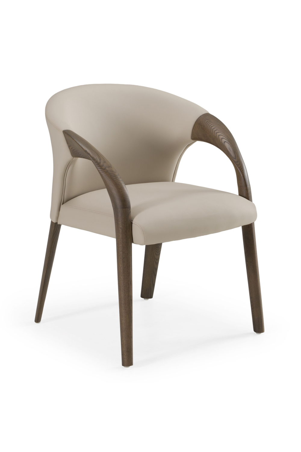 Vegan Leather Curved Dining Chair | Oroa.com