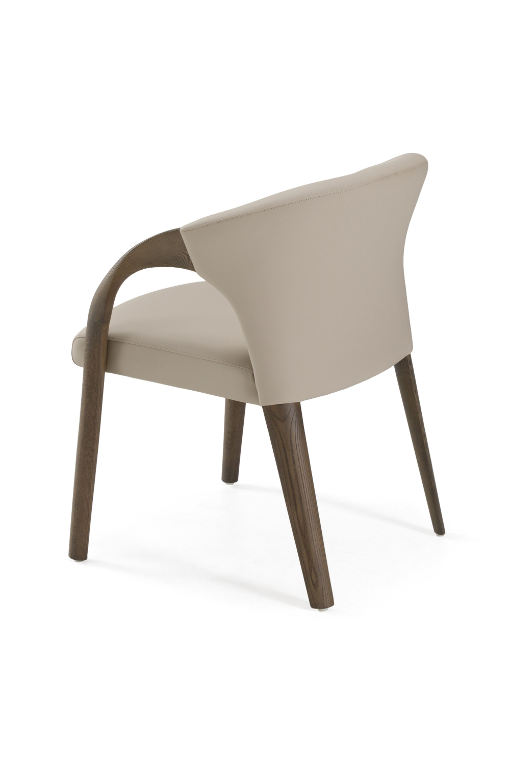 Vegan Leather Curved Dining Chair | Oroa.com