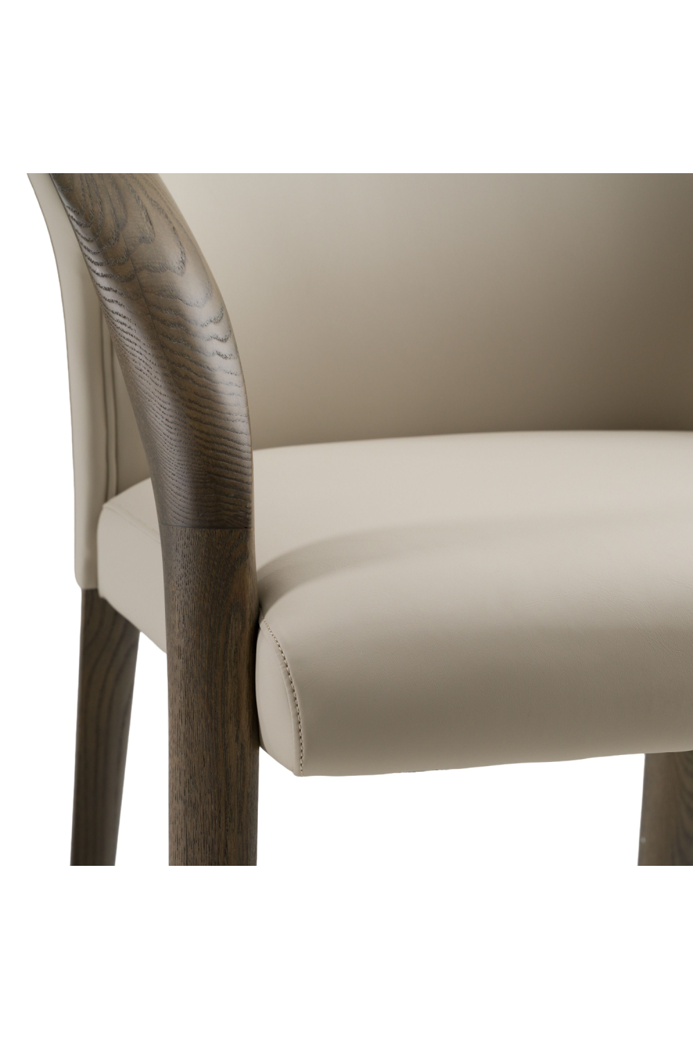 Vegan Leather Curved Dining Chair | Oroa.com