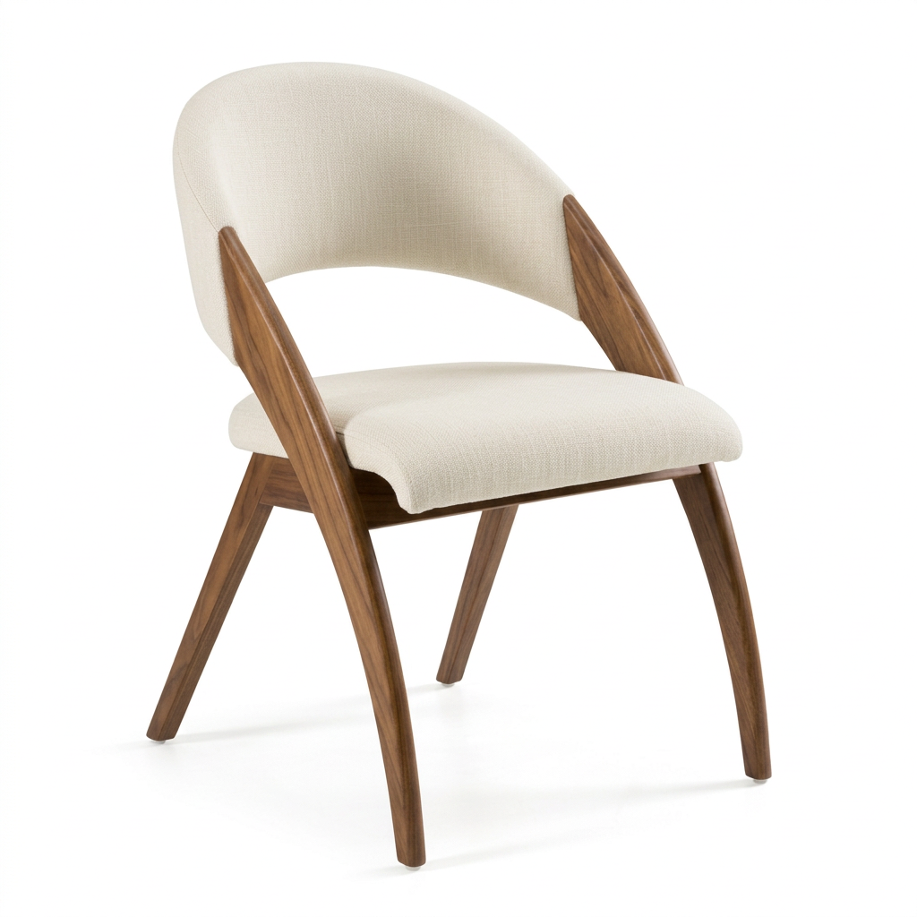 Ash Framed Cream Dining Chair | OROA Modern Lucas | Oroa.com