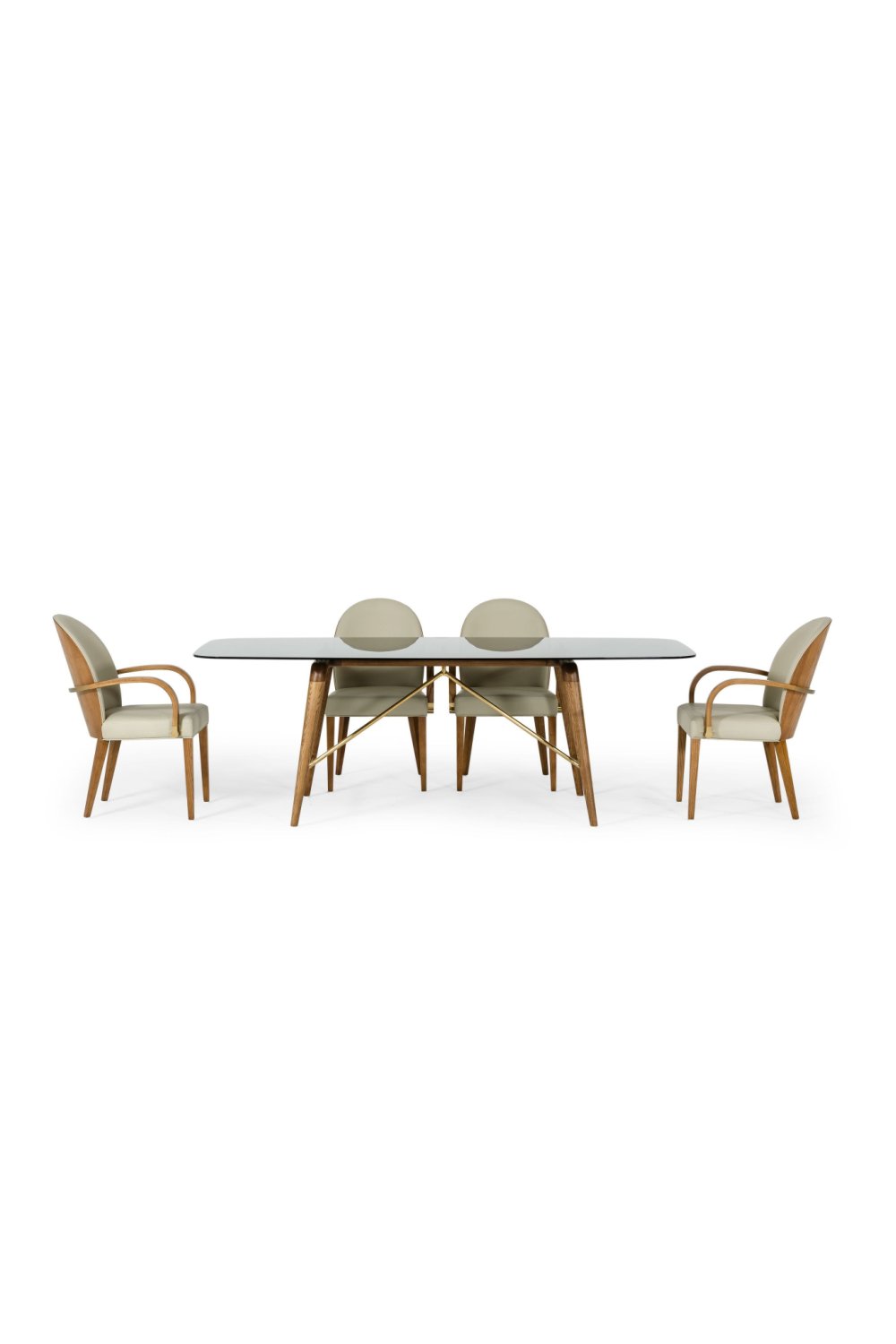 Smoked Glass Dining Table L | OROA Modern Kipling | Oroa.com