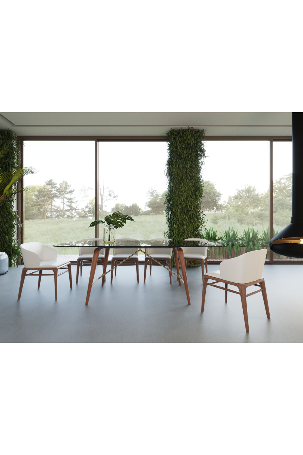 Smoked Glass Dining Table L | OROA Modern Kipling | Oroa.com