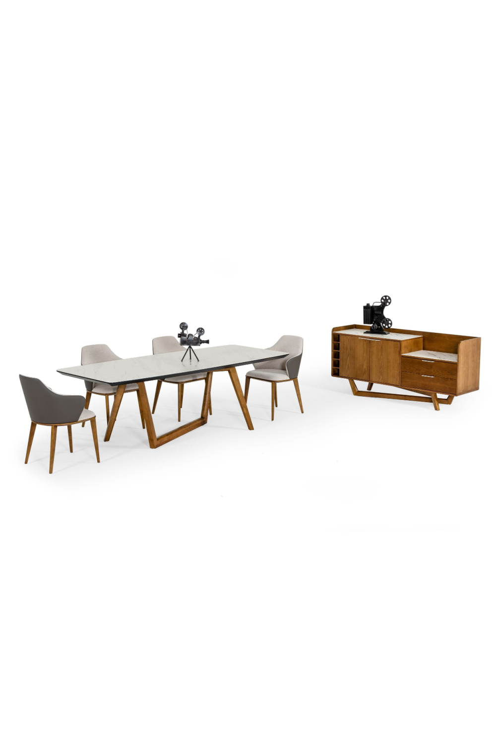 White Marble Top Dining Table | OROA Modern James | Oroa.com