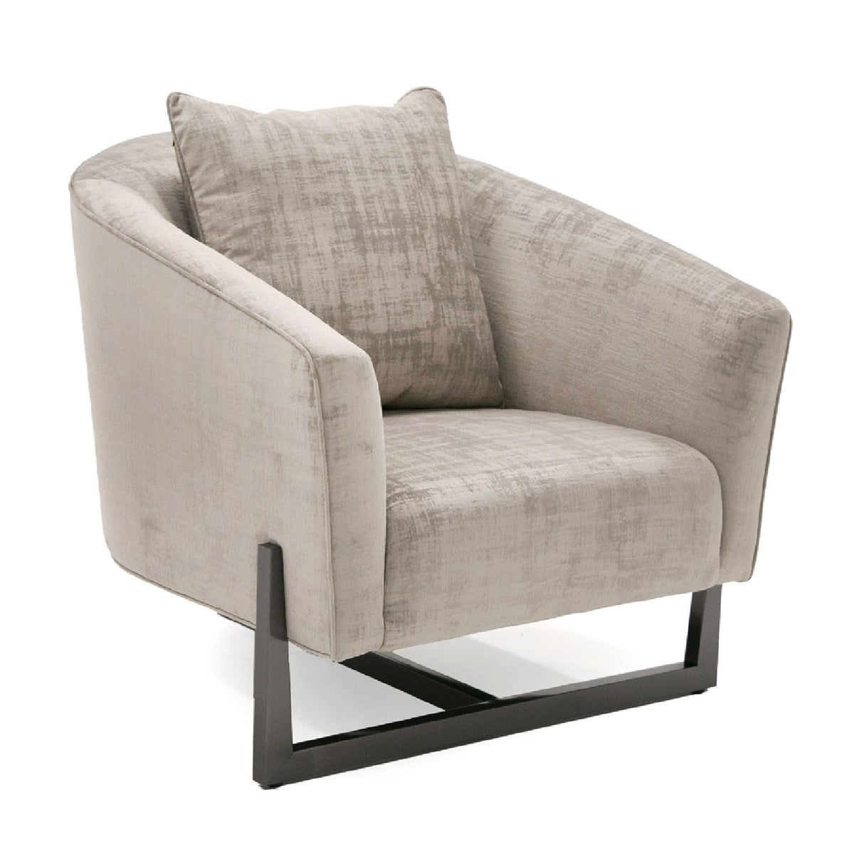Bronze Cross Base Accent Chair – Forbis – front view