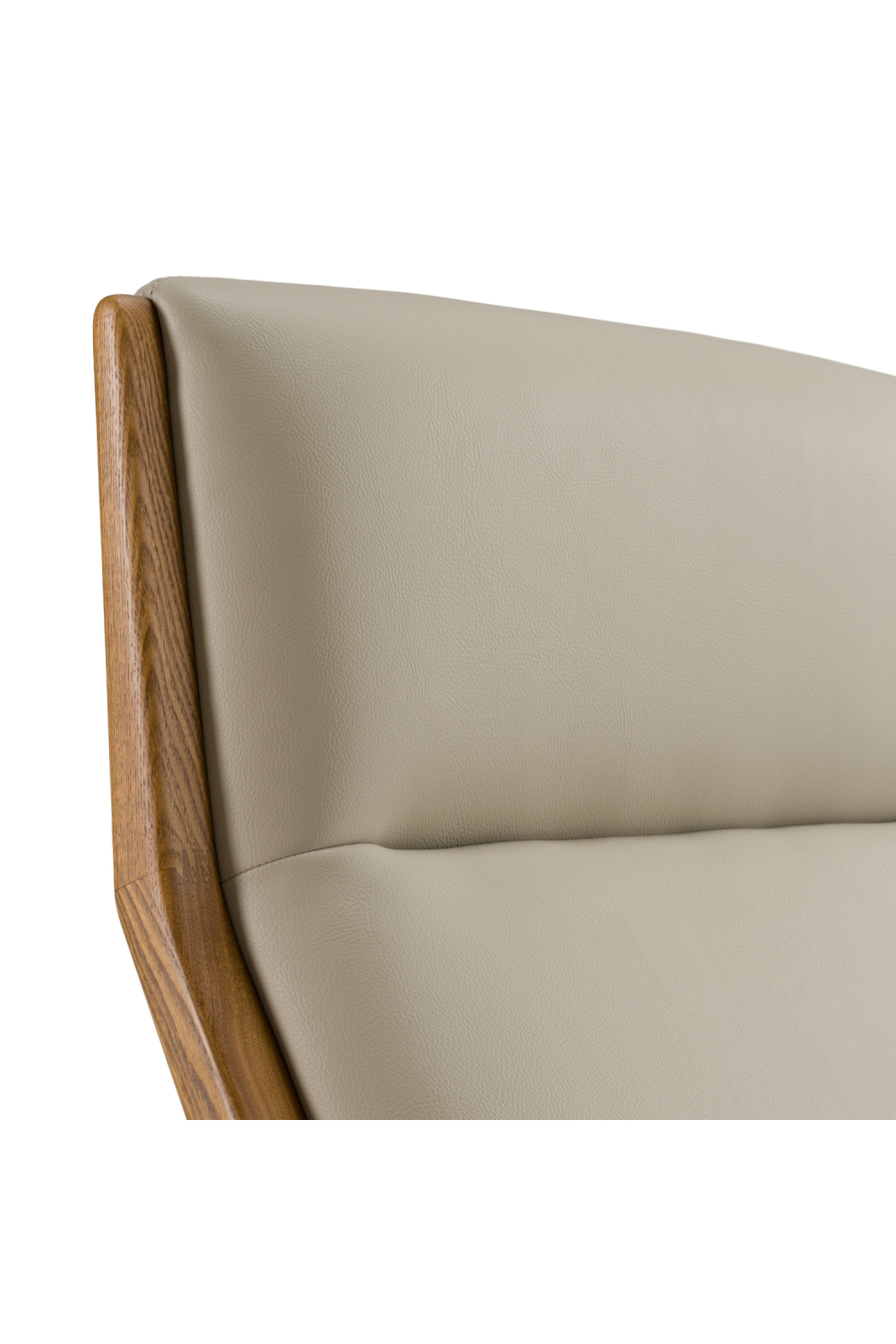 Beige Vegan Leather Lounge Chair & Ottoman | OROA Modern Fulton | Oroa.com