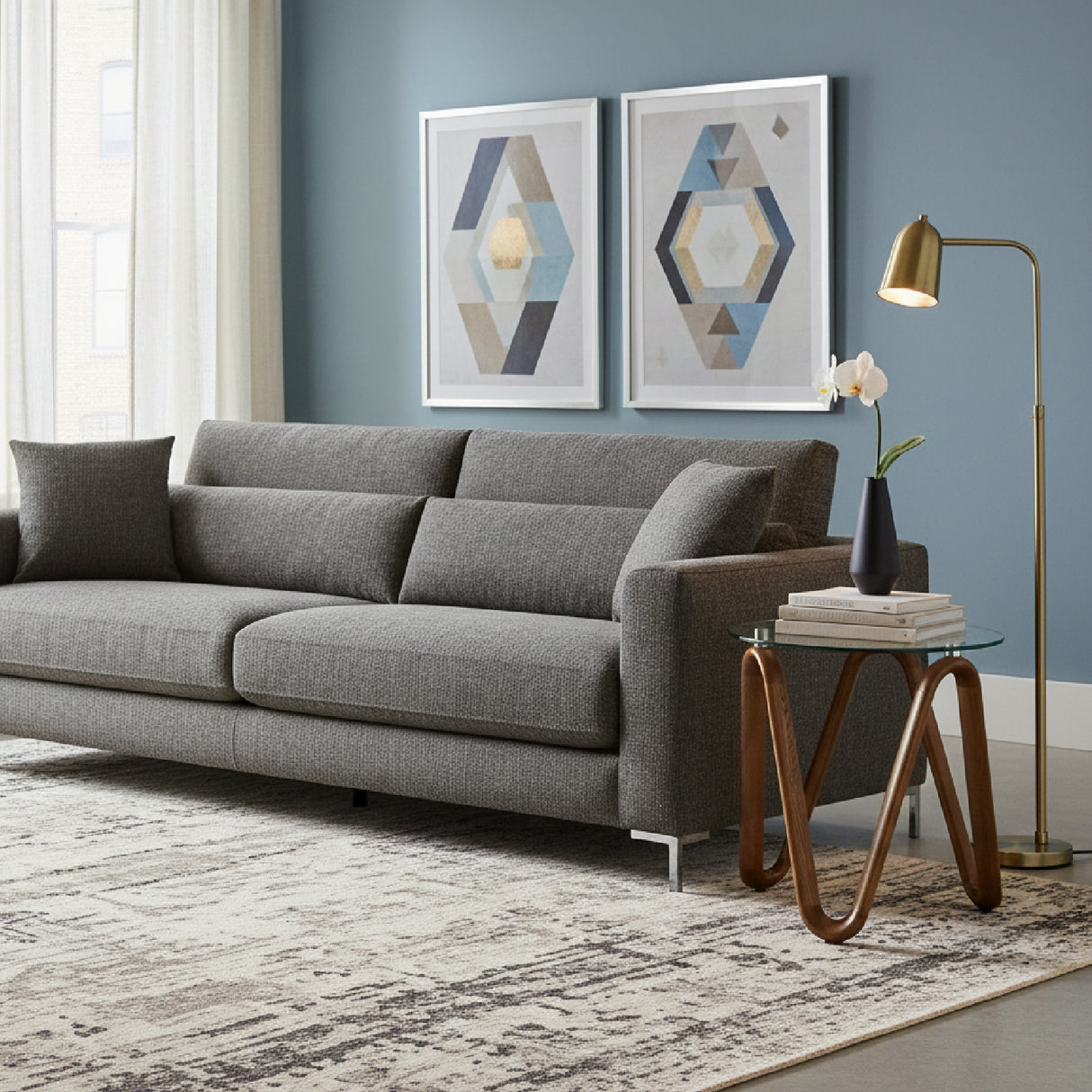 Glass Round End Table | Oroa.com