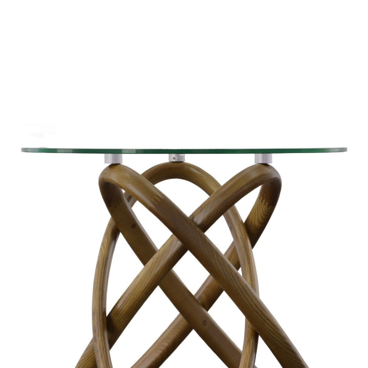 Interlocking Wood Base Side Table – Mason – rear view