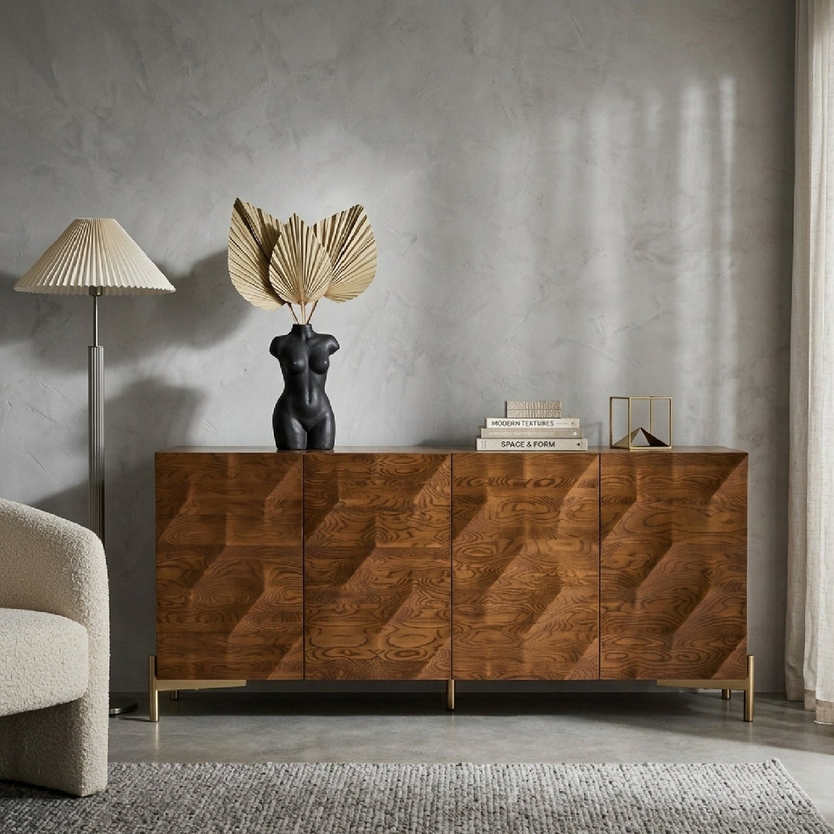 Ash Wood 4-Door Sideboard | OROA Modern Killeen | Oroa.com