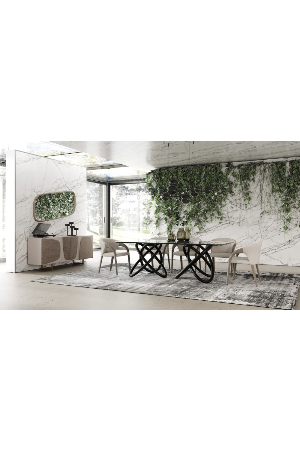 Gray Wooden 3-Door Sideboard | Oroa.com