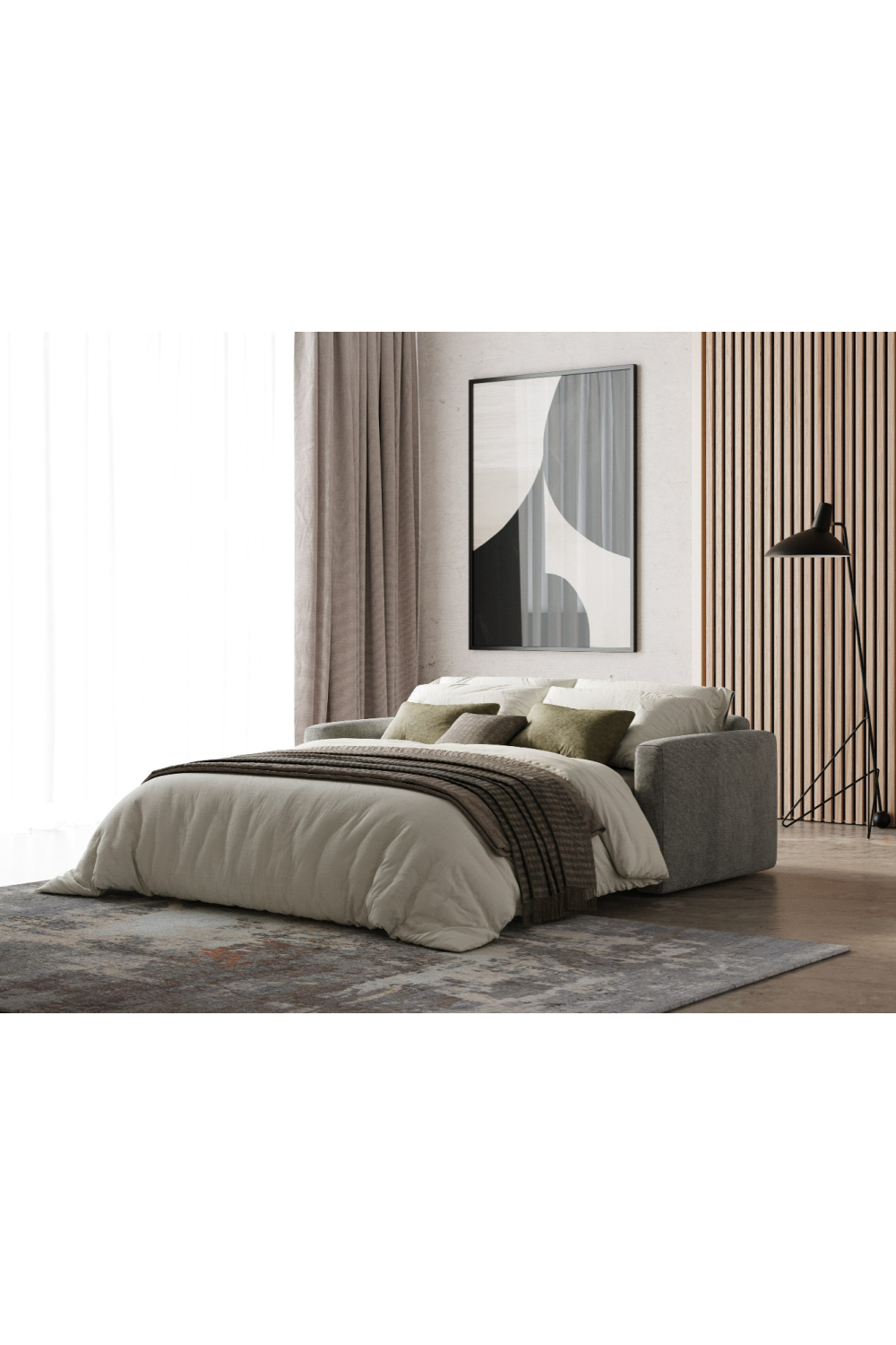 Square-Armed Sofa Bed | Oroa.com
