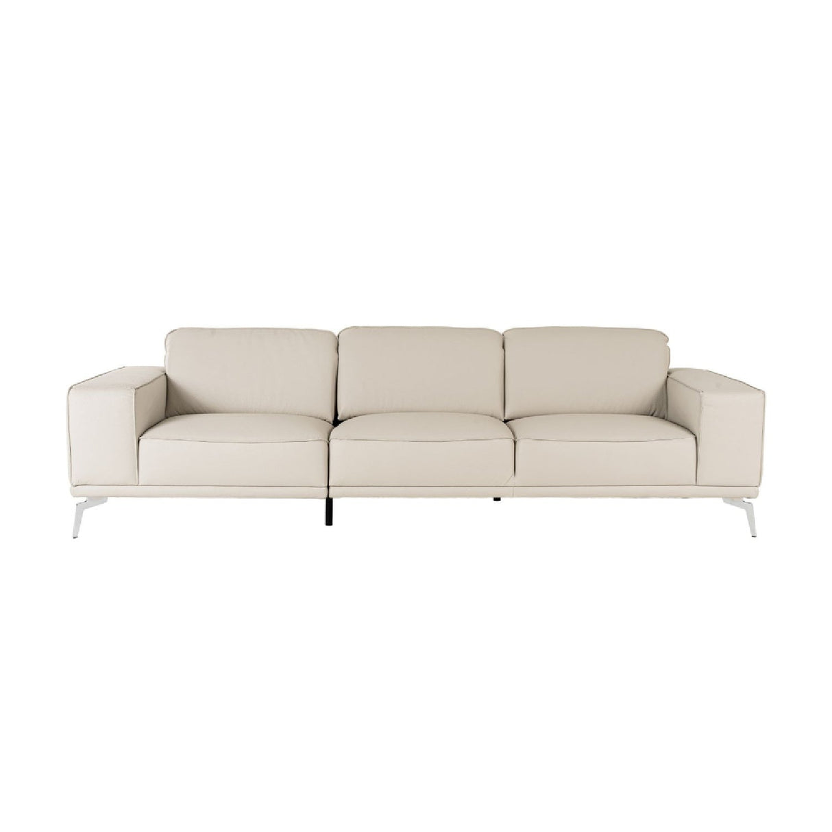 Gray Italian Leather Sofa – Soho – front view