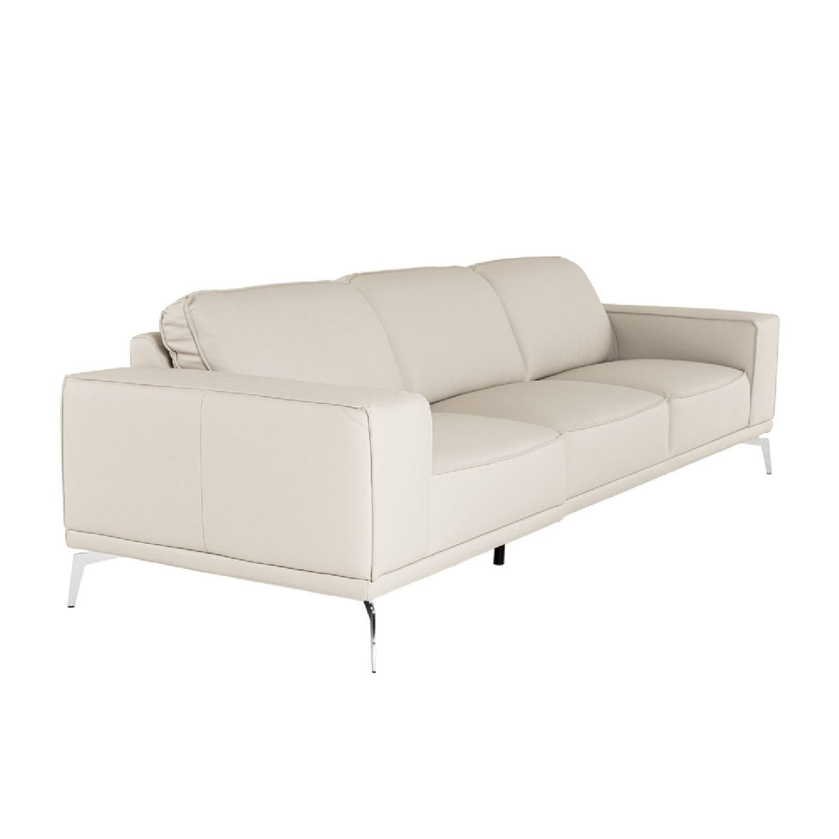 Gray Italian Leather Sofa – Soho – side view