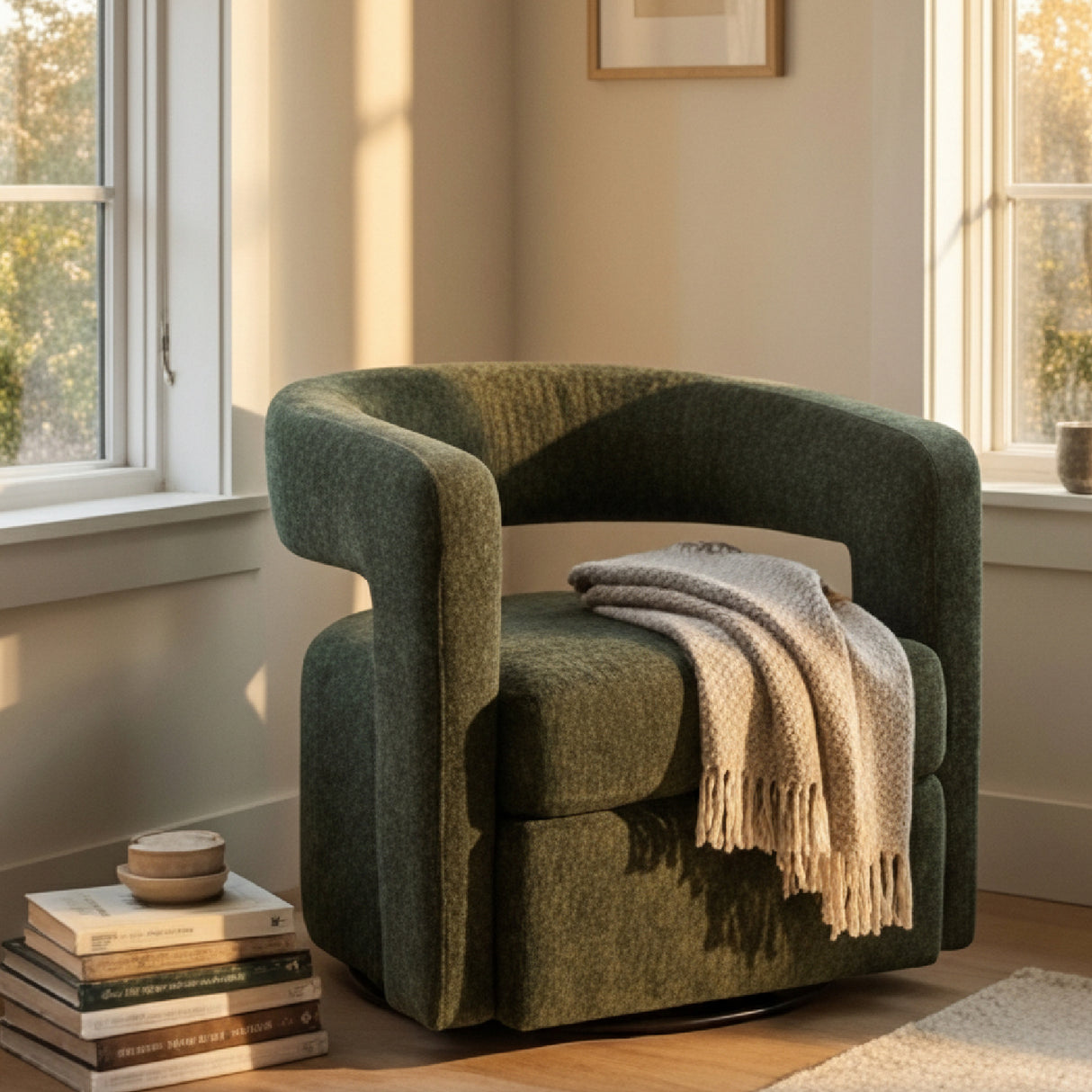 Green Swivel Accent Chair – Ryan – alternate view 8