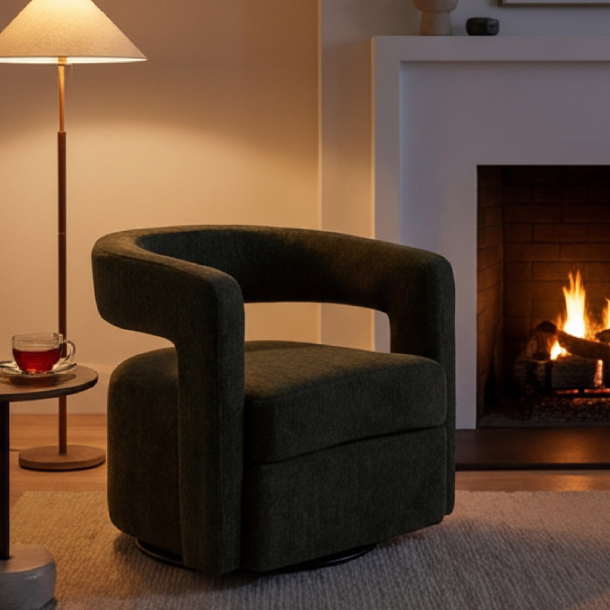 Green Swivel Accent Chair – Ryan – alternate view 9