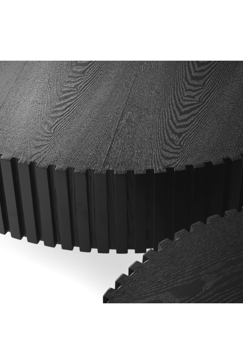 Ribbed Black Ash Coffee Tables (2) | OROA Modern Pierre | Oroa.com