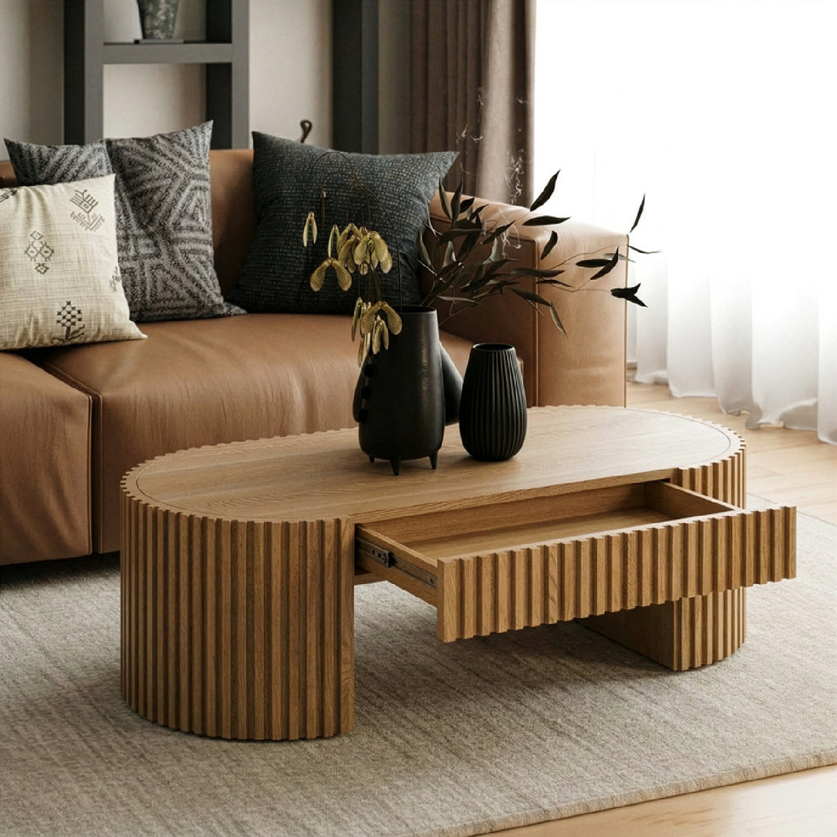 Wooden 1-Drawer Coffee Table | Oroa.com