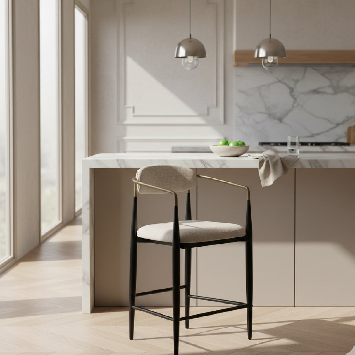 Gold-Armed Counter Chair | Oroa.com